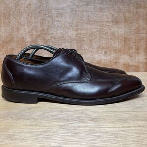Allen Edmonds Burton Men Size 10.5 B Shoes Brown Leather Apron Toe Blucher